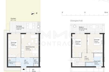 Schöne 4-Zimmerwohnung mit Terrasse, Balkon und Eigengarten, im sonnigen Südburgenland, Wohnung-kauf, 351.800,€, 7411 Oberwart