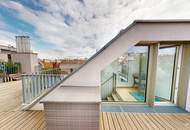 Exklusives Dachgeschossjuwel mit großzügiger Terrasse und Balkon beim Spittelberg