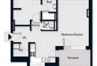 Luxus in Strebersdorf: Dachgeschoßwohnung mit großer Hofterrasse und Klimaanlage im Niedrigenergiehaus mit Fitnessraum!