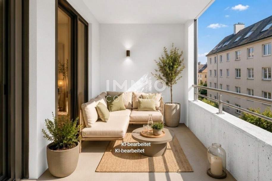Parkside Schönbrunn – Exklusive 2-Zimmer-Erstbezugswohnung mit Westbalkon, Wohnung-kauf, 309.000,€, 1120 Wien 12., Meidling