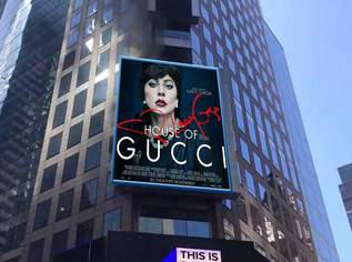 LADY GAGA. 2021. Gucci-Souvenir aus New York. 60x40 cm Super Deko. Unikat. Geschenkidee. Rarität. BRANDNEU!