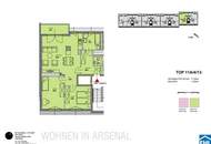 Traumhafte 3 Zimmerwohnung mit südwest-seitigem Balkon im Arsenal!