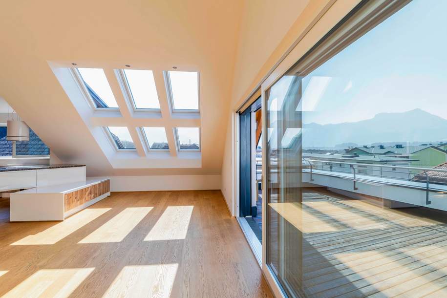 Penthouse mit Lift, Terrasse,Ortsmitte und Weitblick (Provisionsfrei), Wohnung-miete, 2.482,31,€, 5310 Vöcklabruck