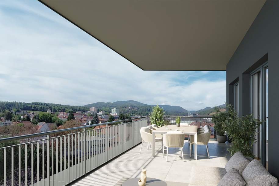 Weiz: Einzigartiges Penthaus mit exklusivem Wohnambiente und großzügiger Westterrasse!, Wohnung-miete, 2.997,00,€, 8160 Weiz