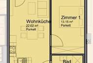 Günstige 2-Zimmer-Neubauwohnung mit großer LOGGIA (5,54m²) nahe Akademiepark