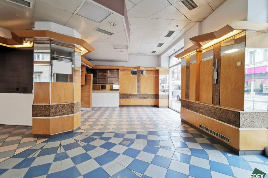 Geschäftslokal in Frequenzlage mit großer Auslage, Gewerbeobjekt-miete, 2.995,73,€, 1160 Wien 16., Ottakring