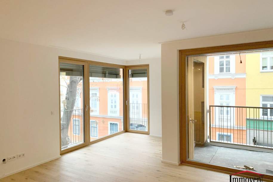 Apollogasse 18: Straßenseitige, moderne 2-Zimmerwohnung mit Loggia!, Wohnung-miete, 1.949,00,€, 1070 Wien 7., Neubau
