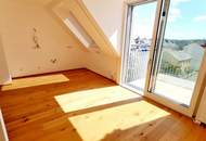 Wohnen mit Schlossblick! Exklusive Dachgeschoss-Perle mit viel Grün und Privatsphäre + 3 Zimmer + Nachhaltige Erdwärme + Höchste Qualität!