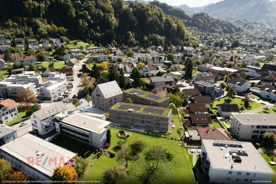 Urbanes Wohngefühl: Neubau 2-Zimmer-Wohnung in Haselstauden, Wohnung-miete, 1.104,81,€, 6850 Dornbirn