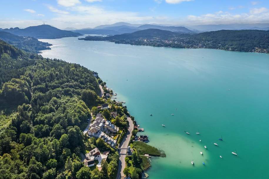 Klagenfurt-Maiernigg: 4-ZI-Seewohnung mit einzigartiger Aussicht, XL-Terrasse, Seezugang &amp; 2 Garagen, Wohnung-kauf, 1.590.000,€, 9220 Villach Land