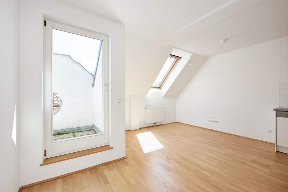 Herrliche 2-Zimmer-Dachgeschosswohnung mit Terrasse - Nähe U3 Hütteldorfer Straße!, Wohnung-kauf, 249.000,€, 1140 Wien 14., Penzing