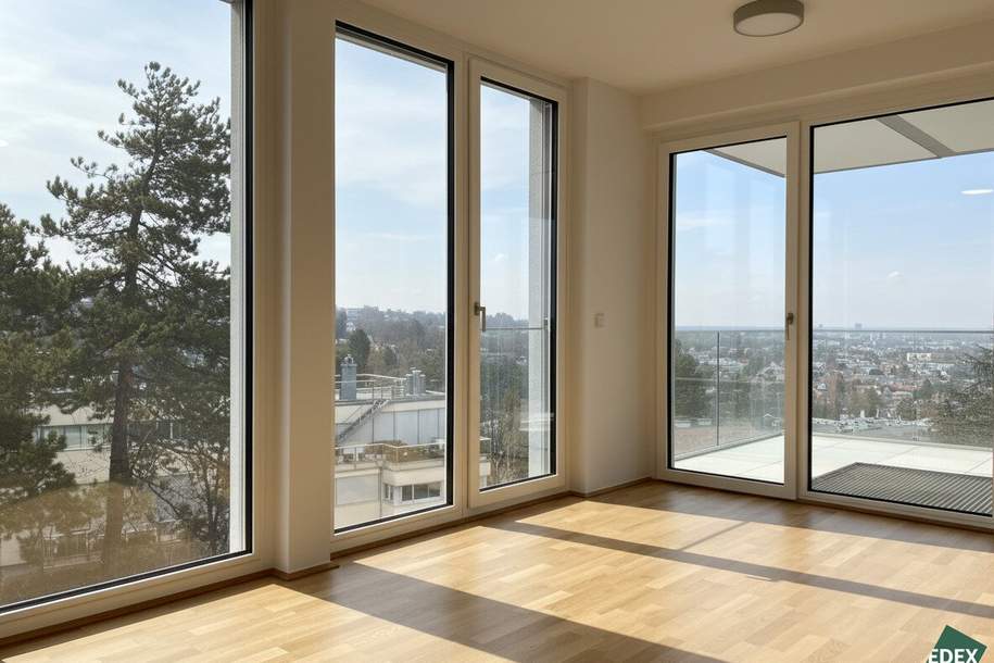 Traumhafter Blick über Wien: Schöne 2-Zimmer-Wohnung mit Terrasse und moderner Ausstattung, Wohnung-miete, 1.599,00,€, 1190 Wien 19., Döbling