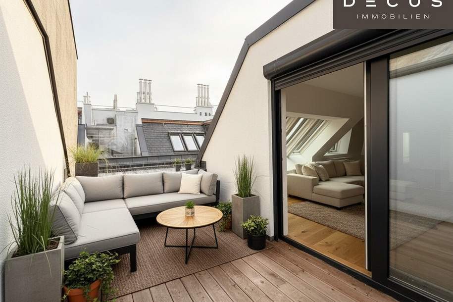 3 ZIMMER DACHGESCHOSSWOHNUNG | MIT RUHIGE TERRASSE | IM HERZEN VON LEOPOLDSTADT, Wohnung-kauf, 945.000,€, 1020 Wien 2., Leopoldstadt