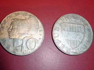 Österreichische Silbermünze 10 Schilling 1958