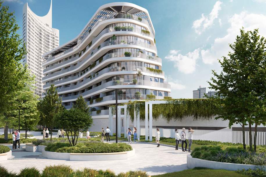 180m² Dachterrasse! Luxus DG-Wohnung mit direktem Blick auf die Innenstadt und die Donau! U1 Donauinsel, Wohnung-miete, 5.290,00,€, 1220 Wien 22., Donaustadt