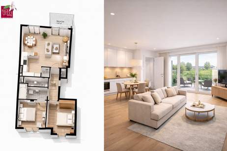 Freundliche 3-Zimmer-Wohnung mit Balkon im Neubau – ruhiges Wohnhaus mit 7 Einheiten, Wohnung-kauf, 381.000,€, 1110 Wien 11., Simmering