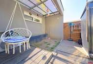 Moderne Dreizimmerwohnung mit Garten und zwei Parkplätzen, Badebiotop