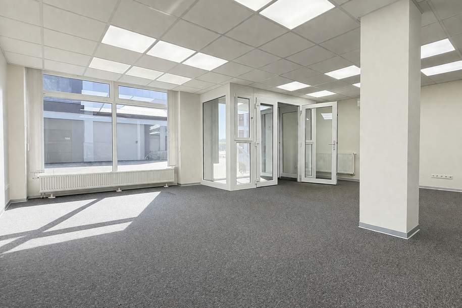 Sichtbares Büro mit großer Glasfront, Seminarraum und Klimaanlage, Gewerbeobjekt-miete, 1.200,00,€, 1120 Wien 12., Meidling
