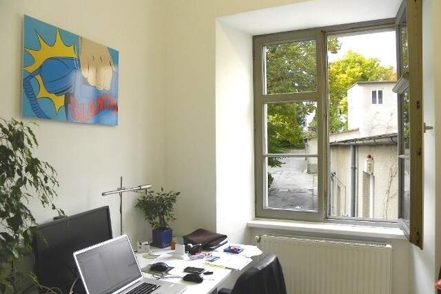 ALL INCLUSIVE MIETE: Klein aber sehr fein: ca. 6,5m² Büro mit Gartenblick + Besprechungsraum! Glasfaser-Internet, Parkplatz etc.! PROVISIONSFREI!, Gewerbeobjekt-miete, 385,00,€, 1190 Wien 19., Döbling