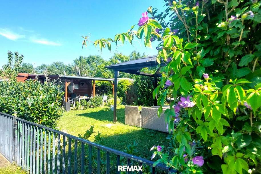 Mobilheim mit Terrasse auf Doppelparzelle, Grund und Boden-kauf, 23.000,€, 7161 Neusiedl am See