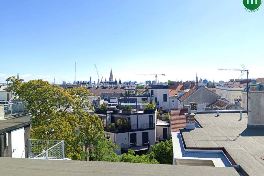 Höher wohnen mitten in der Josefstadt - Garconniere im DG mit 45 m² Dachterrasse, Wohnung-miete, 1.200,00,€, 1080 Wien 8., Josefstadt
