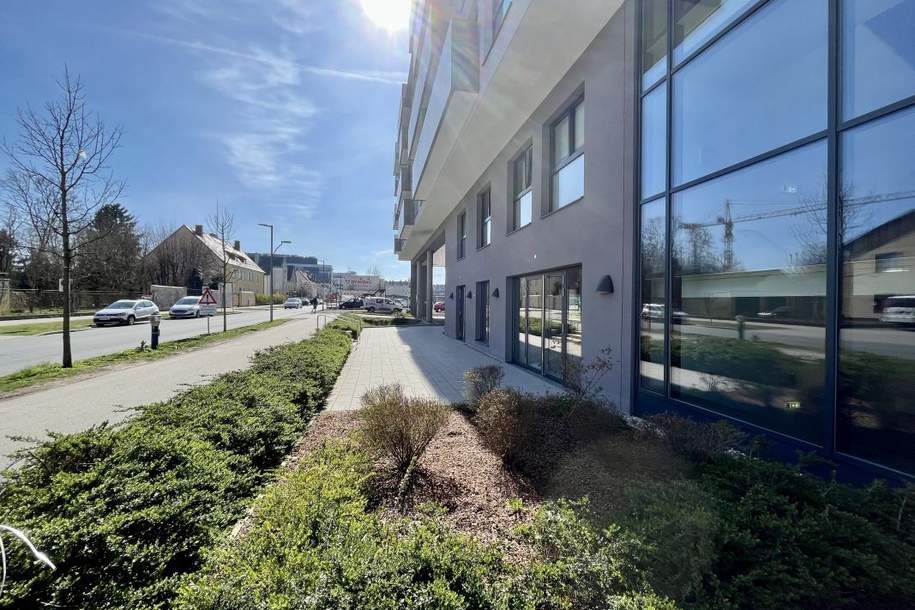 Geschäftslokal mit großem Außenbereich - Edelrohbau - Q11 Leben am Fluss, Gewerbeobjekt-miete, 3.029,40,€, 3100 Sankt Pölten(Stadt)