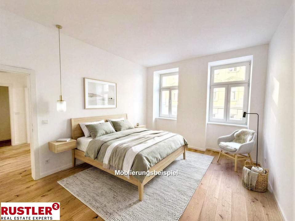 3 Zimmer Dachgeschosswohnung mit Grünblick - Nähe Kutschkermarkt