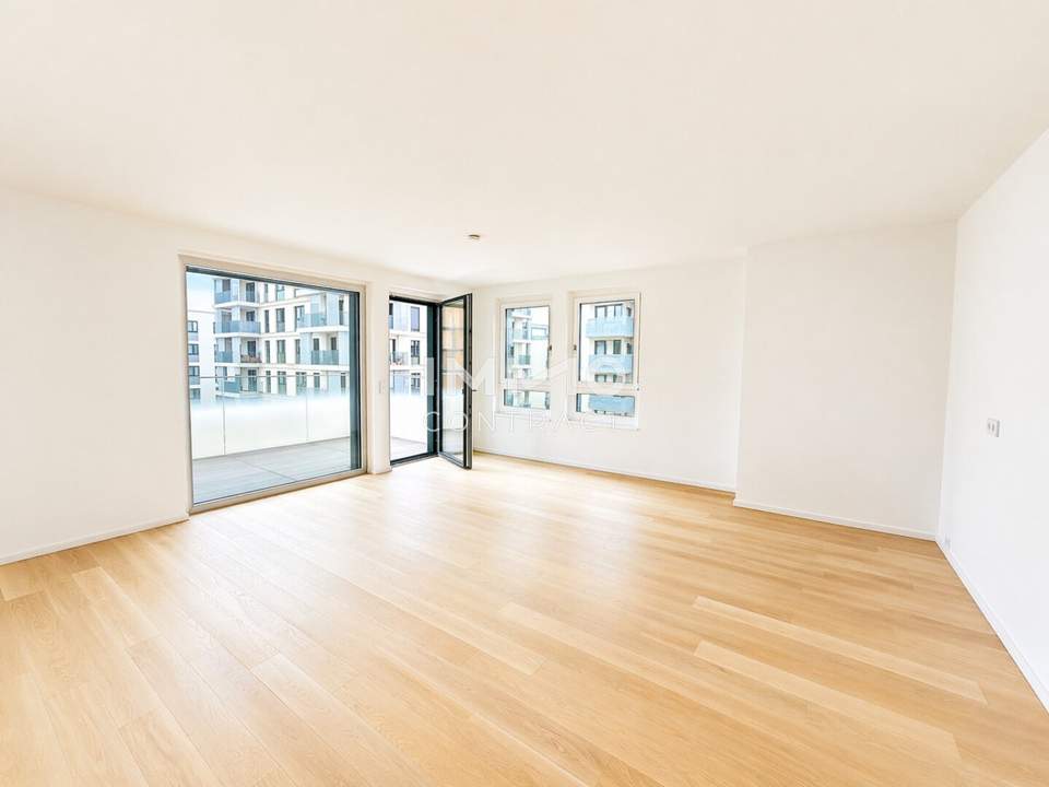 Erstbezug und provisionsfrei: 3 Zimmer mit 2 Balkone - Luxuriös Wohnen im exklusiven Prachtgarten