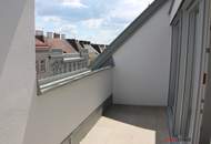 Helle 3-Zimmer Dachgeschosswohnung mit Terrasse nahe U3 Johnstraße/Meiselmarkt