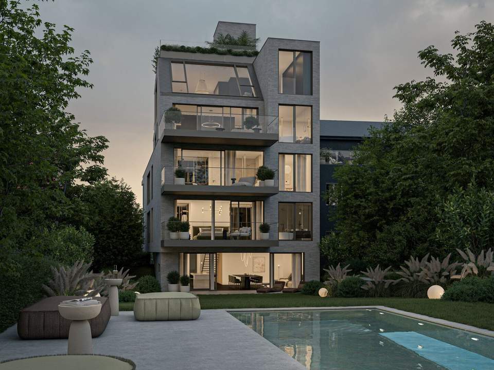 Luxus-Gartenresidenz mit Pool, Saunahaus und 455 m² Privatgarten