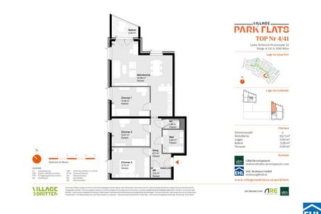 Attraktives Investment im 3. Bezirk: PARK FLATS für Anleger, Wohnung-kauf, 180.000,€, 1030 Wien 3., Landstraße