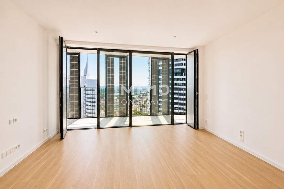 DC2 Tower: Skyline & Wasser – Exklusive 2-Zimmer mit Freifläche, Wohnung-miete, 1.100,00,€, 1220 Wien 22., Donaustadt