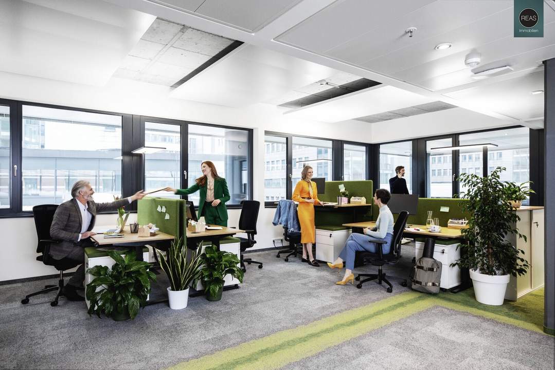 Topmoderne Bürofläche an einem der größten Büro- und Geschäftsstandorte Wiens! Optional auch möbliert!