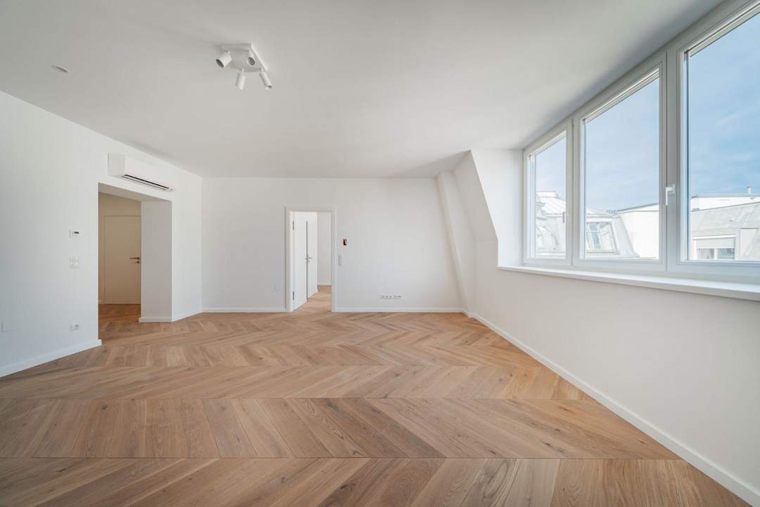 Luxuriöses Wohnen über den Dächern Wiens - Elegante 2 Zimmer Dachgeschoß-Wohnung