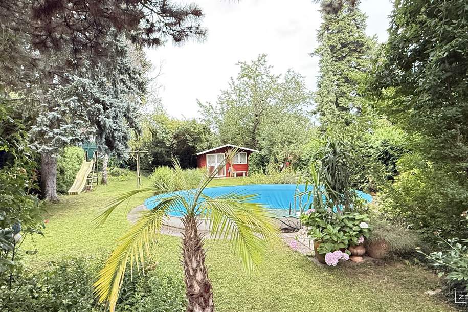 Charmantes Einfamilienhaus in Bestlage von Wien-Mauer – mit Pool, Garten und viel Privatsphäre | ZΞLLMANN IMMOBILIEN, Haus-kauf, 1.190.000,€, 1230 Wien 23., Liesing