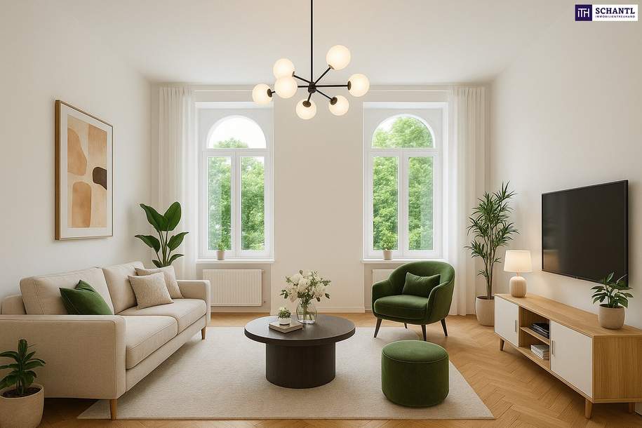 Grüner Parkblick in ruhiger Lage + Erstbezug nach Sanierung + Hochwertige Ausstattung + ab sofort, Wohnung-kauf, 449.000,€, 1050 Wien 5., Margareten