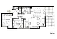 "Fully Furnished! 3-Zimmer Gartenwohnung mit Terrasse und Garagenplatz!"