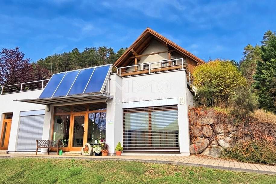 Traumhaus mit Praxis/Einliegerwohnung/Büro, Garage, PV - Weinkeller und Aussicht inklusive, Haus-kauf, 520.000,€, 2763 Wiener Neustadt(Land)