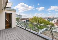 moderne Dachgeschoss Wohnung mit Klimaanlage und Terrasse beim Belvedere