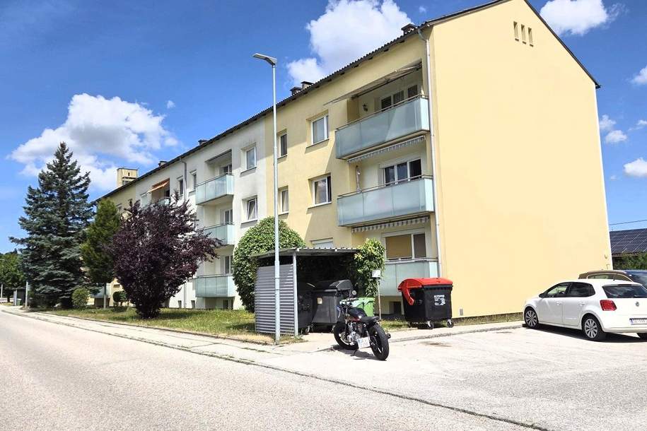 Schöne Erdgeschoss 3-Raum-Wohnung mit Balkon und PKW-Abstellplatz, Wohnung-kauf, 155.000,€, 4522 Steyr-Land