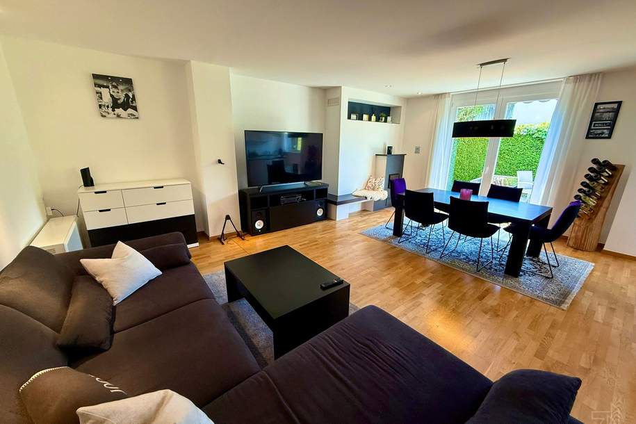 Gartenwohnung mit Designküche &amp; Kamin – möbliert, ab 15.09. frei!, Wohnung-miete, 2.100,00,€, 9220 Villach Land