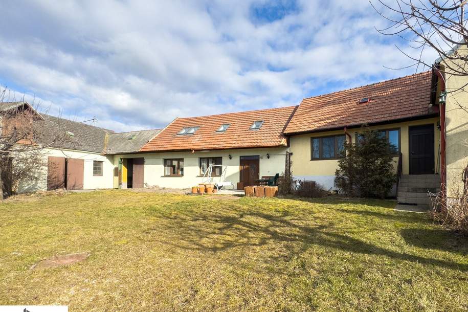 DREIKANTHOF IN ZENTRALER GRÜNLAGE - 1.300 m² Grundfläche - 180 m² Scheunen, Haus-kauf, 290.000,€, 2284 Gänserndorf