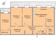 Großzügige 4-Zimmerwohnung mit Gemeinschaftsgarten im Zentrum