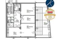 Zentrum: 3-Zimmer Wohnung mit 57m² Terrasse / Garage möglich