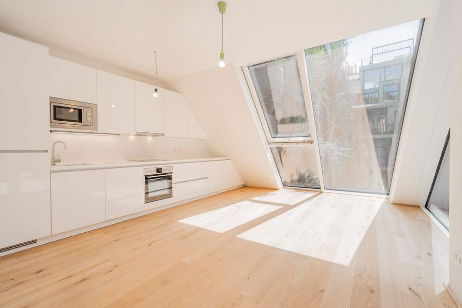 Moderne Dachgeschosswohnung in Trendviertel-ZWEITBEZUG, Wohnung-miete, 1.981,96,€, 1070 Wien 7., Neubau