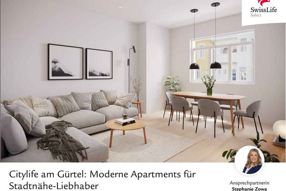 Citylife am Gürtel: Moderne Apartments für Stadtnähe-Liebhaber, Wohnung-kauf, 328.400,€, 1070 Wien 7., Neubau