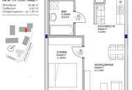 Q11 Leben in Simmering - Lichtdurchflutete Loggiawohnung mit 2 Zimmern und Deckenkühlung!