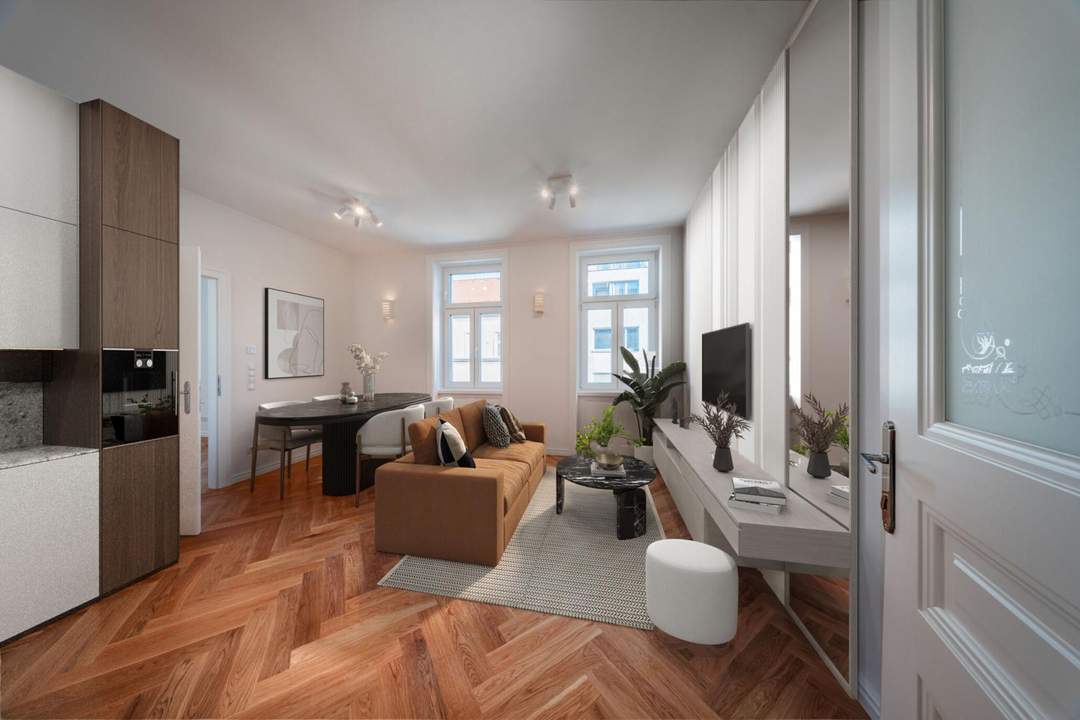 Smarter Grundriss mit exklusiven Details in wunderschön saniertem Altbau