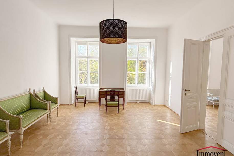 BOTSCHAFTSVIERTEL - Residieren Sie in einer stilvollen 4-Zimmerwohnung!, Wohnung-miete, 3.495,00,€, 1040 Wien 4., Wieden