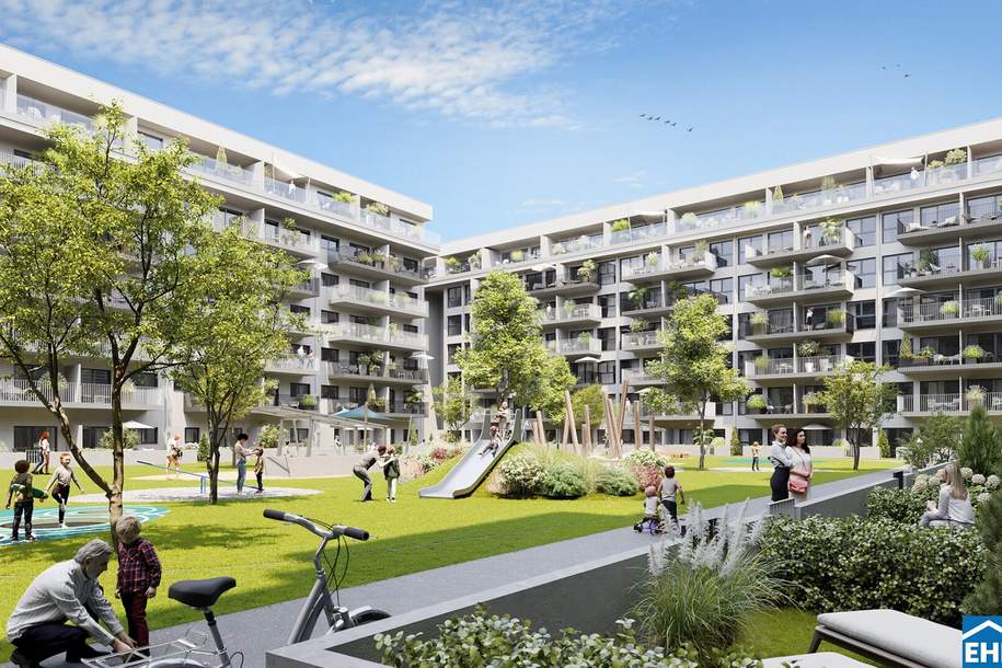 Grüne Oase in der Stadt – Wohnen mit Park &amp; Spielplatz im Innenhof, Wohnung-miete, 810,57,€, 8010 Graz(Stadt)